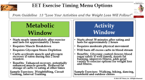metabolic and activity windows defined